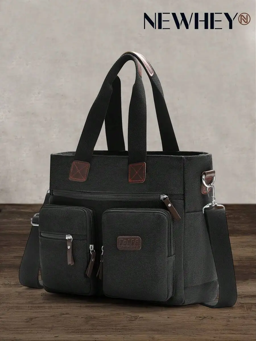 

Men's 15.6" Laptop Bag: Waterproof Handheld Shoulder Bag with Multiple Pockets for Work & Travel. Ideal Christmas Gift.