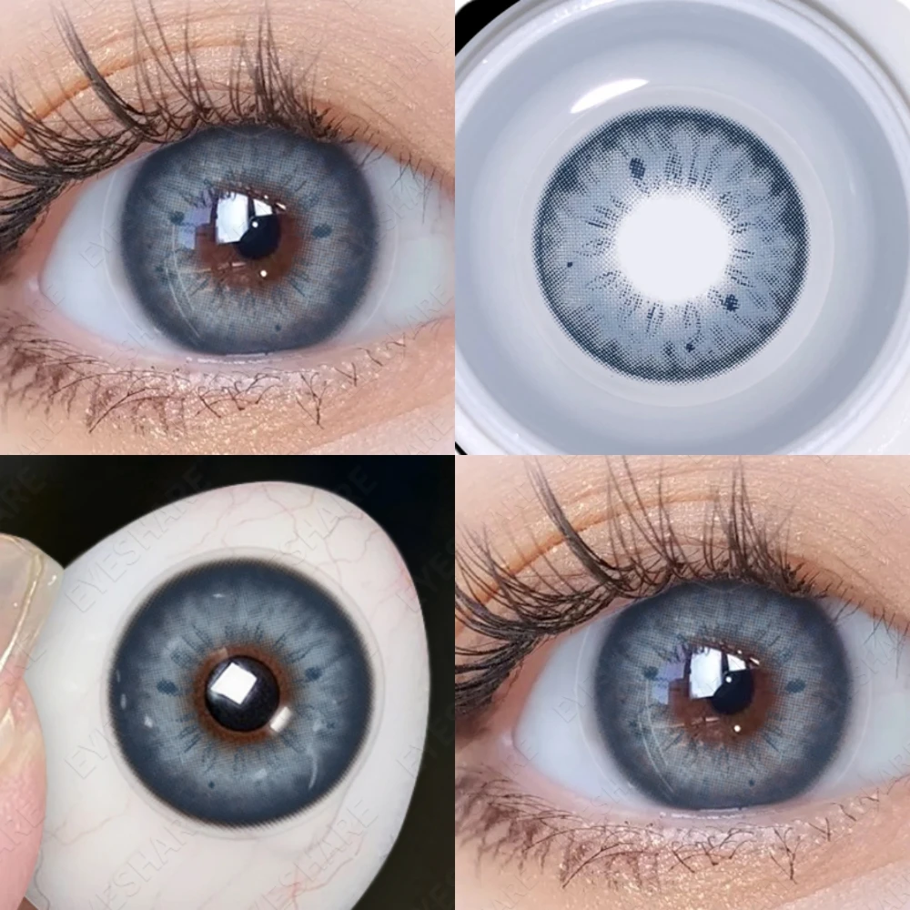 EYESHARE 1Pair Color Contacts Lenses Colored Lens Eyes Natural Blue Eyes Lenses Gray Contacts Lense Yearly Fashion Green Lenses