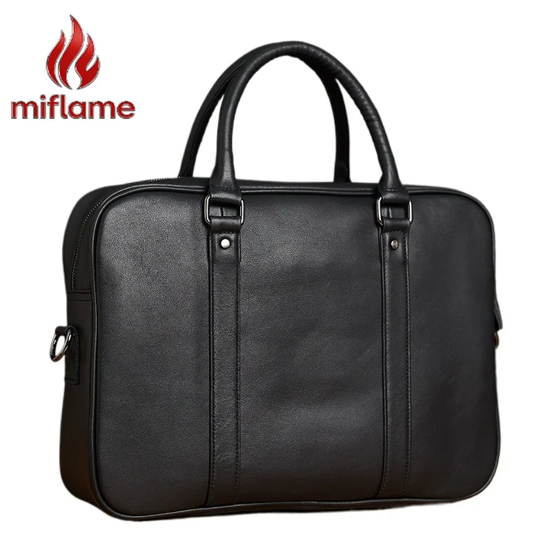 

Men's Handbag Luxury Purse Top Grain Leather Casual Business Briefcase Single Shoulder Crossbody Large Capacity Laptop Bag
