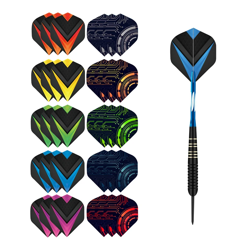 30Pcs/set Professional Darts Accessories Flights High Quality Dart Wing Plastic Waterproof Dart Flights Flechette