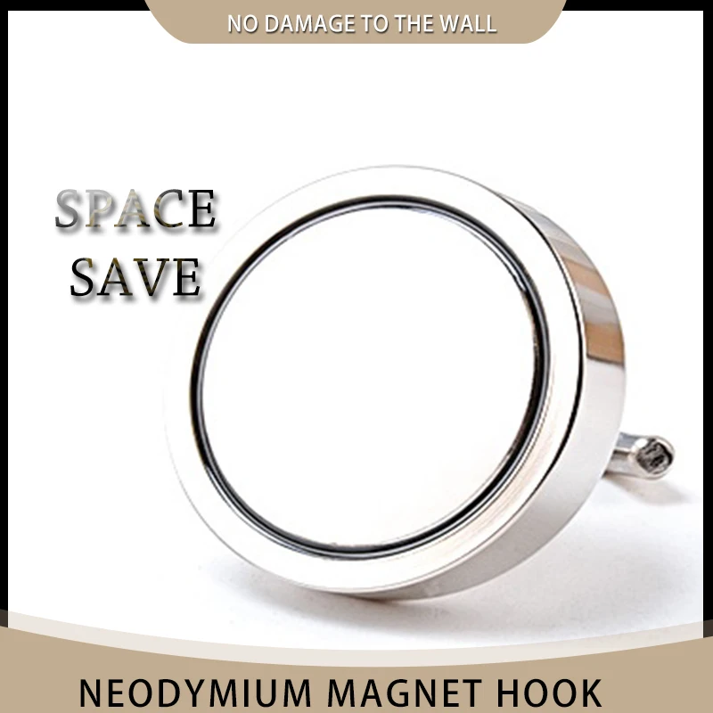 Gancho magnético de imán de neodimio E8/E10/E12/E14, gancho fuerte de Metal galvanizado, gancho de pared grueso para organización de la cocina del hogar