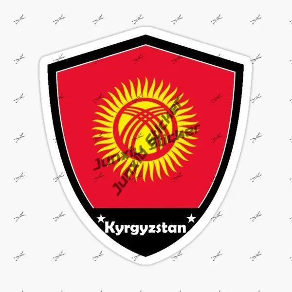 

Kyrgyzstan Badge Sticker Self Adhesive Stickers High-Quality Vinyl Waterproof Kyrgyzstan Flag Badge Emblem Decal PVC Accessories