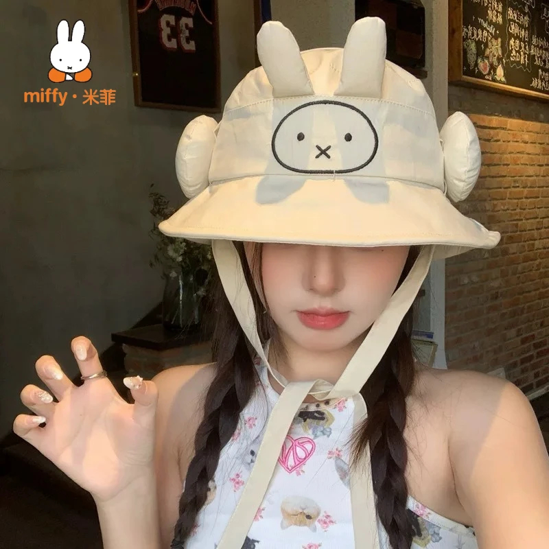 

Miffy Cartoon Hat - Sun Protection Casual Fisherman Hat with Adjustable Strap Design - Sun Hat for Girls As A Birthday Gift