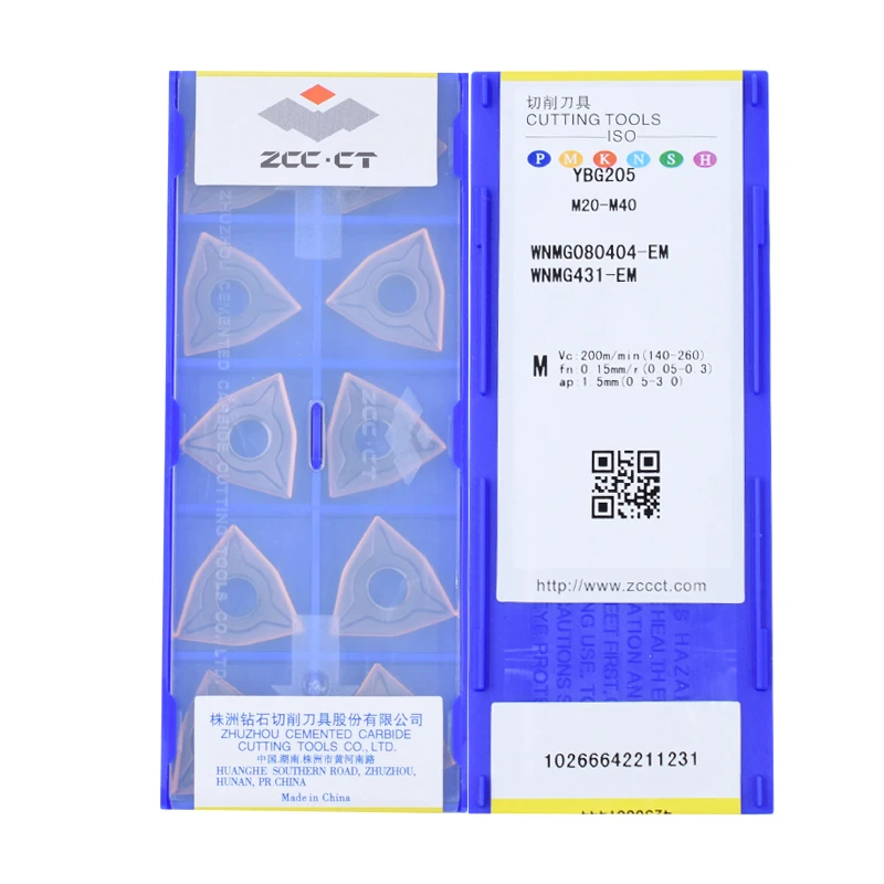 Original ZCCCT WNMG080404-EM YBG202 YBG205 YBM153 YBM251 YBM215 YBM253 carbide insert for CNC cutting Tools