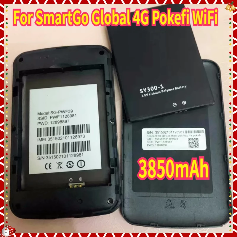 3850mAh battery for SmartGo Global 4G Pokefi WiFi Battery SY300-1 SG-PWF39