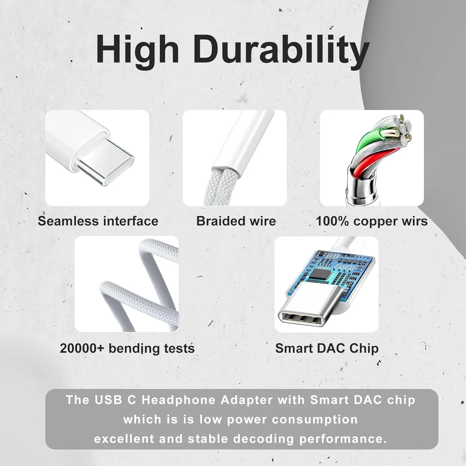 محول صوت USB C إلى 3.5 ملم 2 في 1 مع شحن سريع PD، مقبس سماعة رأس من النوع C لهاتف iPhone 16/15، Galaxy، iPad، MacBook