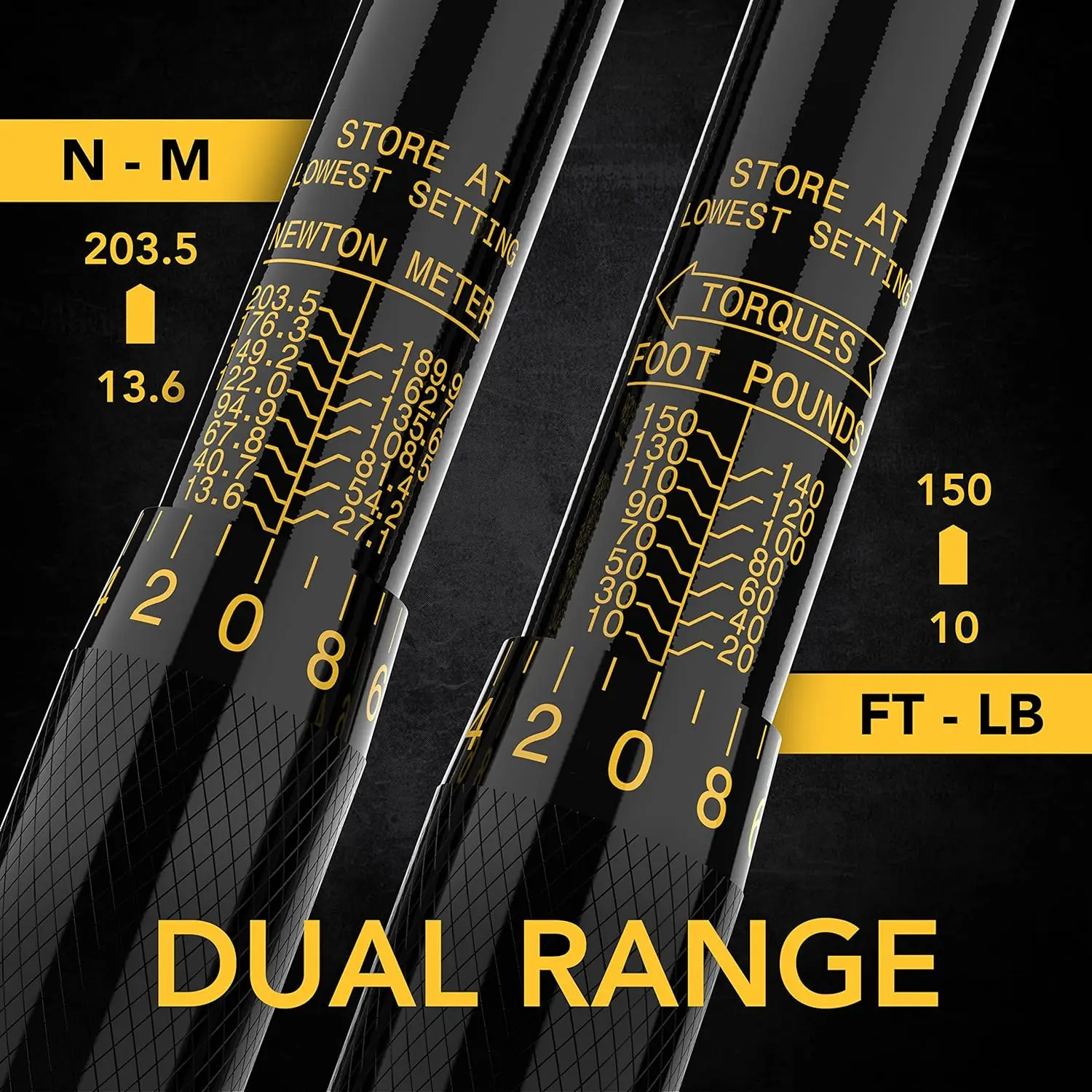 토크 렌치 1/2인치 드라이브 클릭 10~150 Ft-Lb/13.6~203.5 Nm(LX-183)