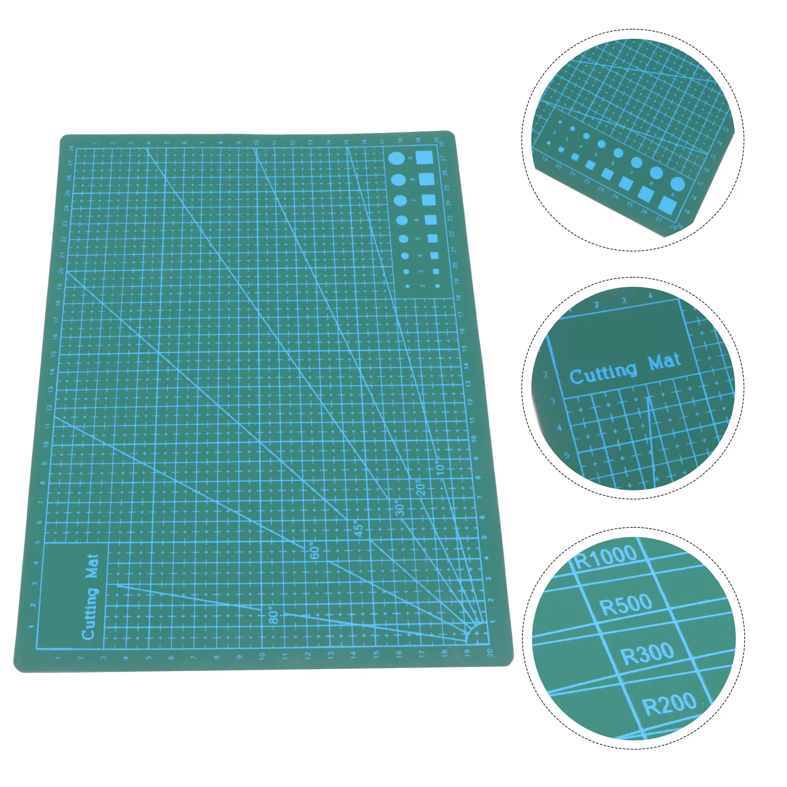 

A4 Green Professional Non-Slip Cutting Mat for Sewing Quilting Scrapbooking with Scale Design for Crafters Students