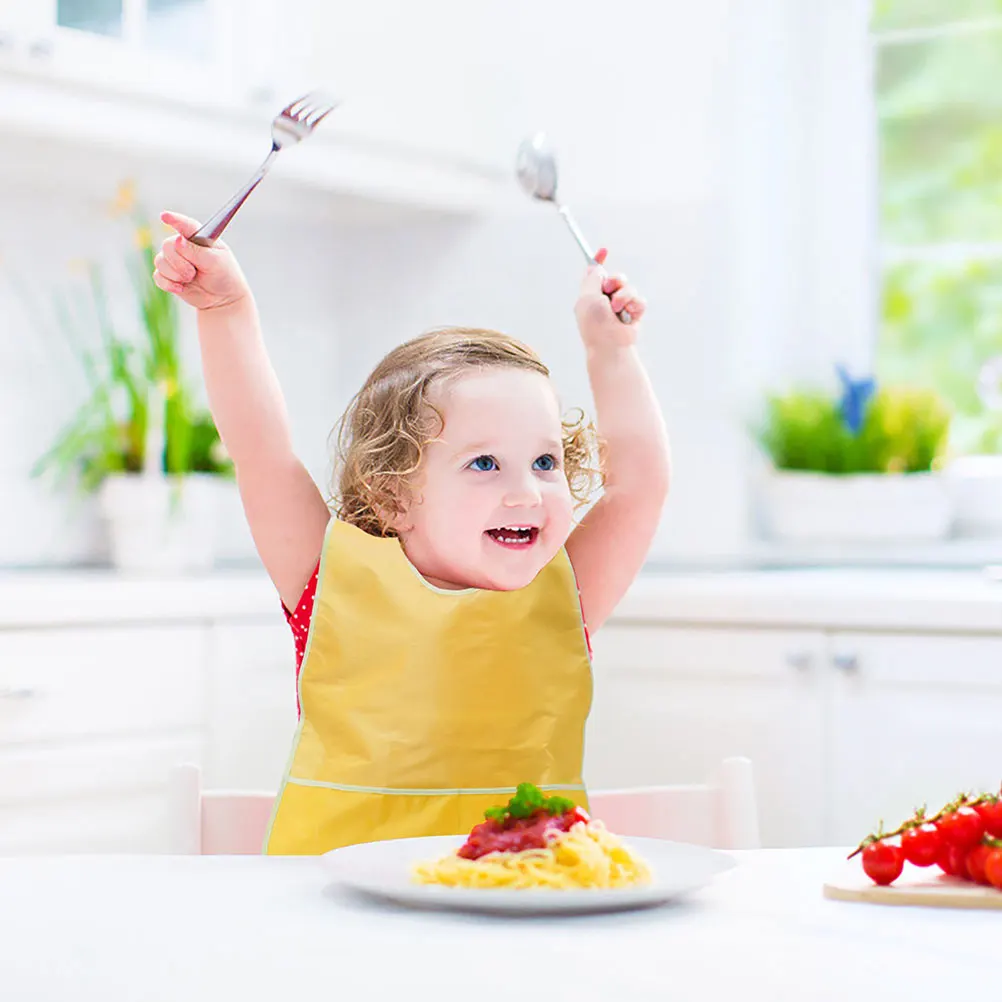 

2pcs Kids Art Waterproof Painting Apron For Children Drawing Machine Washable Sleeveless Kid Apron Kindergarten Bib Toddler