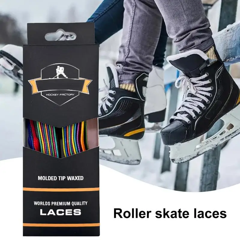 Hockey Skate Laces Waxed Hockey Skates Laces Multi-Purpose Shoes Laces For Roller Skates Inline Skates Ice Skates And Hockey