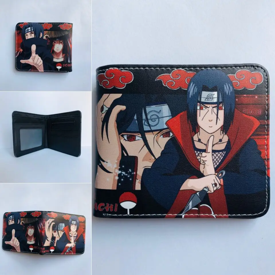 Naruto Anime Foldable Wallet Women Men Children Bank ID Card Holder Card Clip Bag Cartoons Cosplay Clutch PU Wallets Fans Gifts