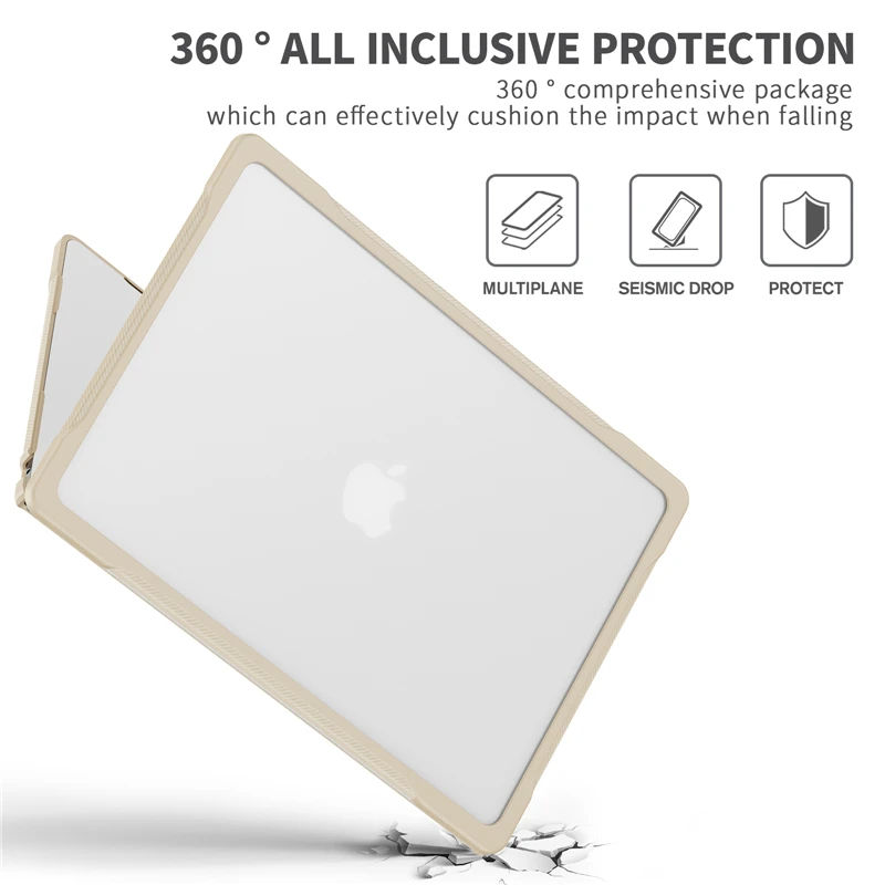 2024 Laptop Case for MacBook Air M3 15 Inch Model A3114 Cover with TPU Edge Bottom Shell Case for 2023 M2 Air 15.3 A2941