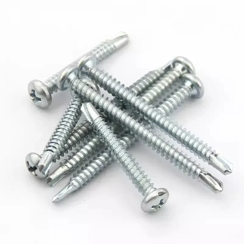 

M2.9-M5.5 Zinc Plated Phillips Pan Head Self Drilling Screws / Carbon Steel Dovetail Self Tapping Screws for Sheet Metal & Wood