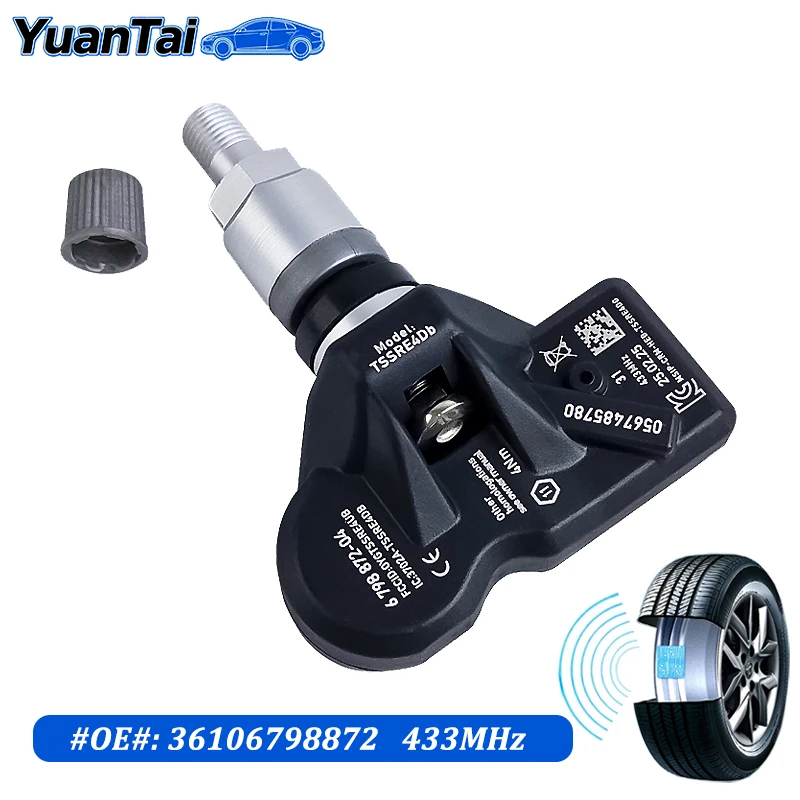 

36106798872 6798872 New Tire Pressure Sensor For 2010-2018 BMW 3 4 5 6 7 Series M5 M6 X1 E84 X3 F25 X4 E89 Z4 Mini 433Mhz TPMS