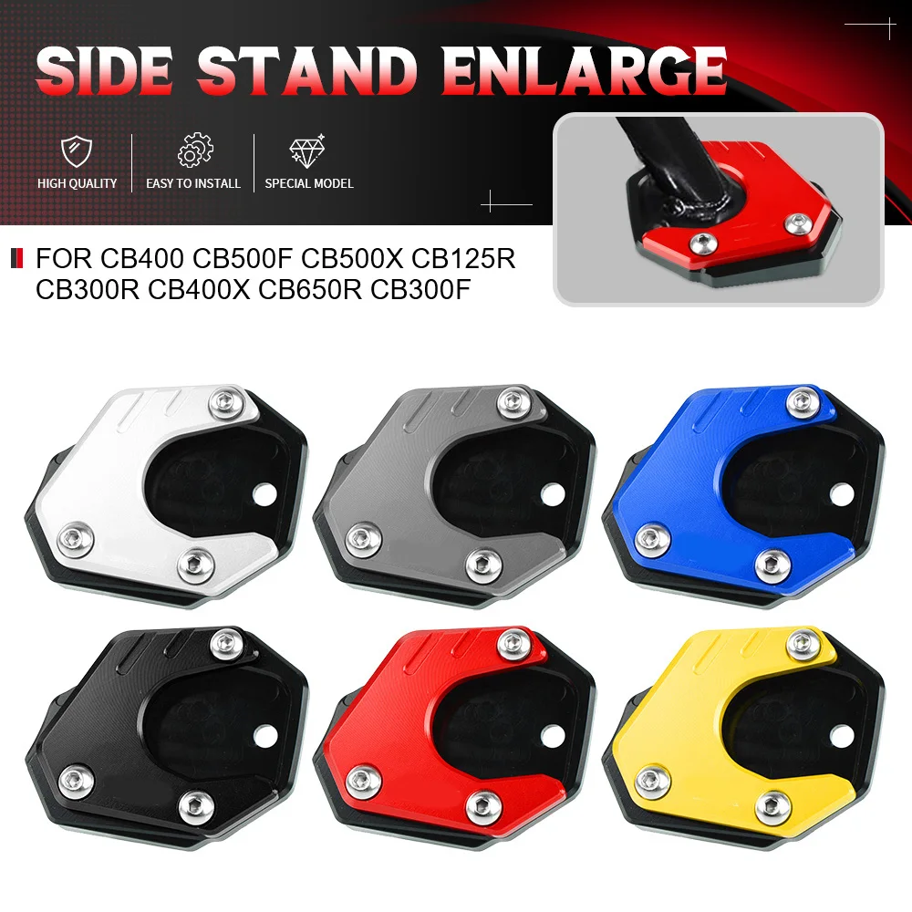 

For HONDA CBR250R CBR250F CBR300R CB400 CB400X 2021-2022-2023 Motorcycle CNC Kickstand Foot Side Stand Enlarger Plate Kickstand