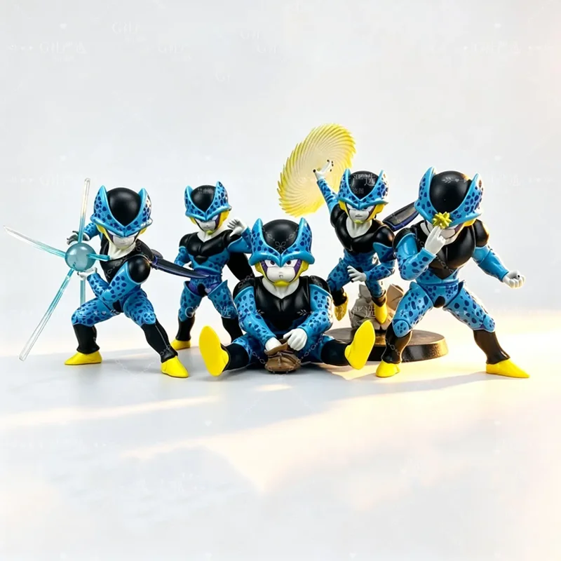 

5pcs Dragon Ball Cell Jr Fateful Showdown Anime Figure Destiny Battle Collectible Model Car Desktop Decoration Doll Ornament Toy