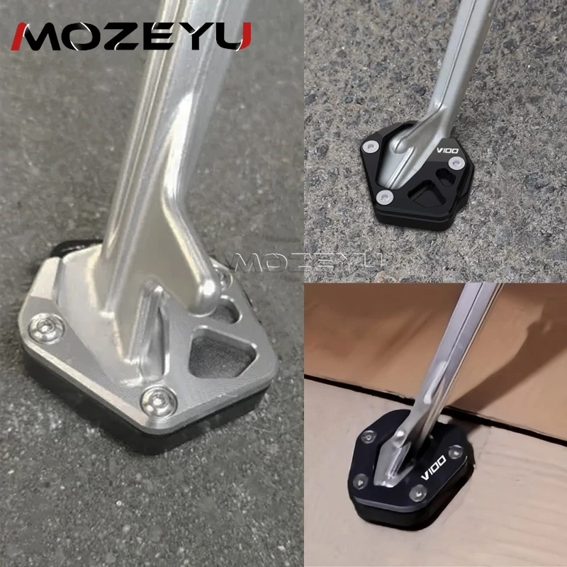 For Moto Guzzi V100 Mandello S 2023 2024 2025 2026 Motorcycle Kickstand Foot Side Stand Extension Enlarge Foot Pad Support Plate