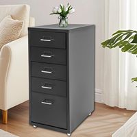 5-Drawer File Cabinet with Wheels Drawers Office Organizer Multi-Layer Metal Rolling Storage Cabinet Home & Office Filing Cabine
