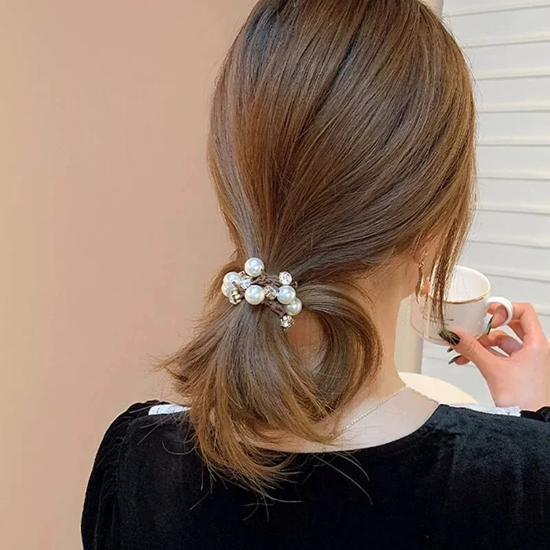 

Retro Imitation Hair Band, Girl'S Ponytail Rubber Band, High Elastic Hair Band, Korean Internet Celebrity Hair Accessory