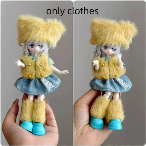 Винтажный готический костюм для куклы OB11