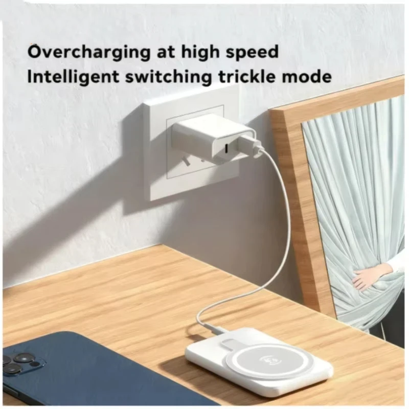 باور بانك مغناطيسي من Xiaomi بقدرة 500000 مللي أمبير في الساعة، شحن سريع للغاية، باور بانك خارجي لاسلكي محمول لهاتف آيفون وهواوي وسامسونج 2025 جديد