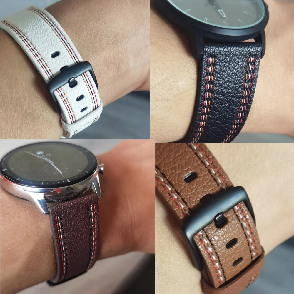 Pasek skórzany 22 mm do Huawei GT6 Pro 46 mm, sportowy pasek do zegarka, akcesoria do Huawei GT6 5 4 3 46 mm, bransoletka GT2e, wymienny pasek Correa