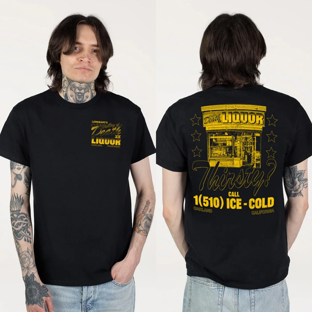 Fit Lionheart Grafik-Baumwoll-T-Shirt, Unisex, Sommer, kurzärmelig, modisches Marken-T-Shirt, luxuriöses, lässiges Vintage-T-Shirt – Detail 7