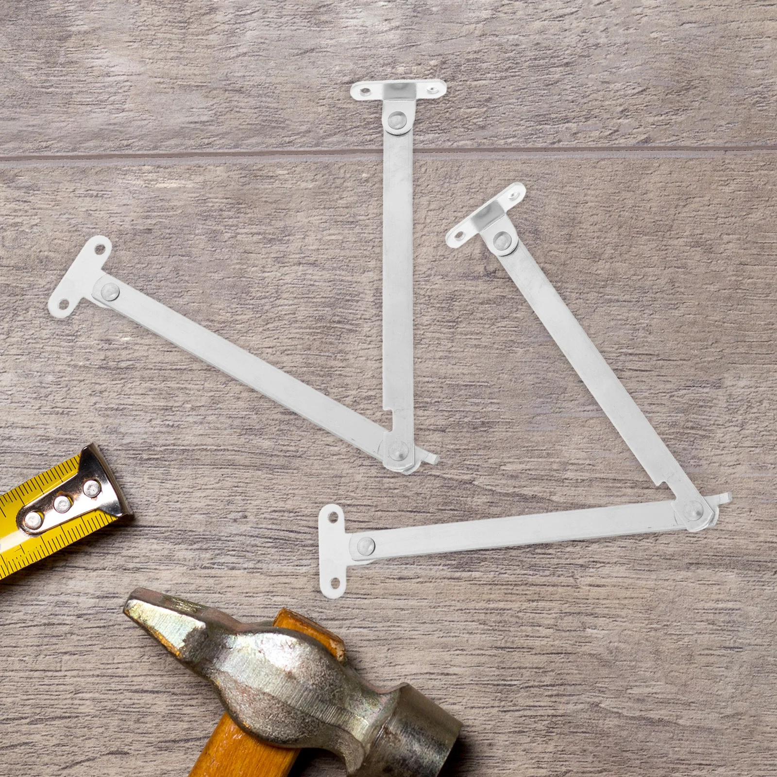 2 قطعة قابل للتعديل الفولاذ المقاوم للصدأ للطي خزانة مفصلات غطاء دعم نظام للخزائن الأدراج خزائن خفيفة الوزن المحمولة #6