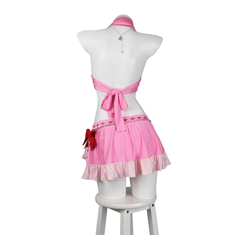 FF7 ايريث تأثيري غينسبورو ملابس السباحة فستان الوردي ايريث تأثيري حلي الزي هالوين كوميك كون فستان بتصميم حالم