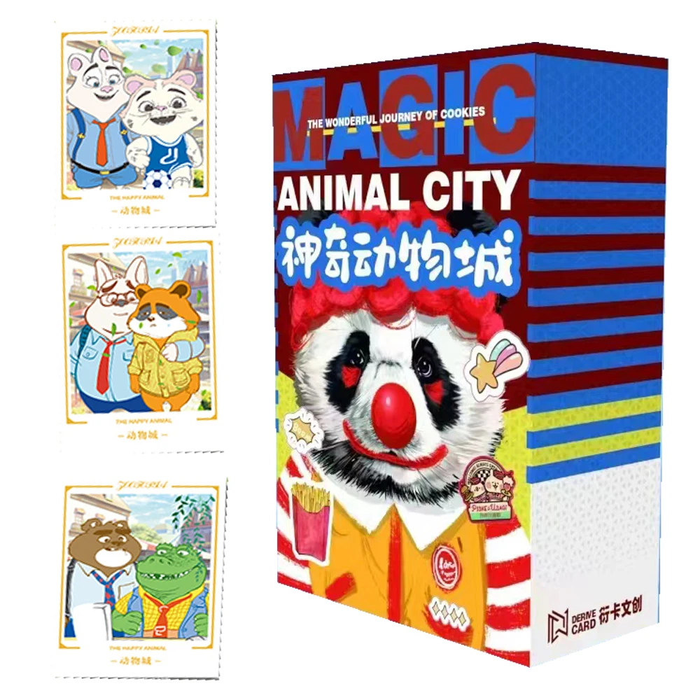 Wholesale Magic Animal City Collection Cards for Children Rare Line Comics Group Photo Story Film Cards Hobby Anniversary Gifts