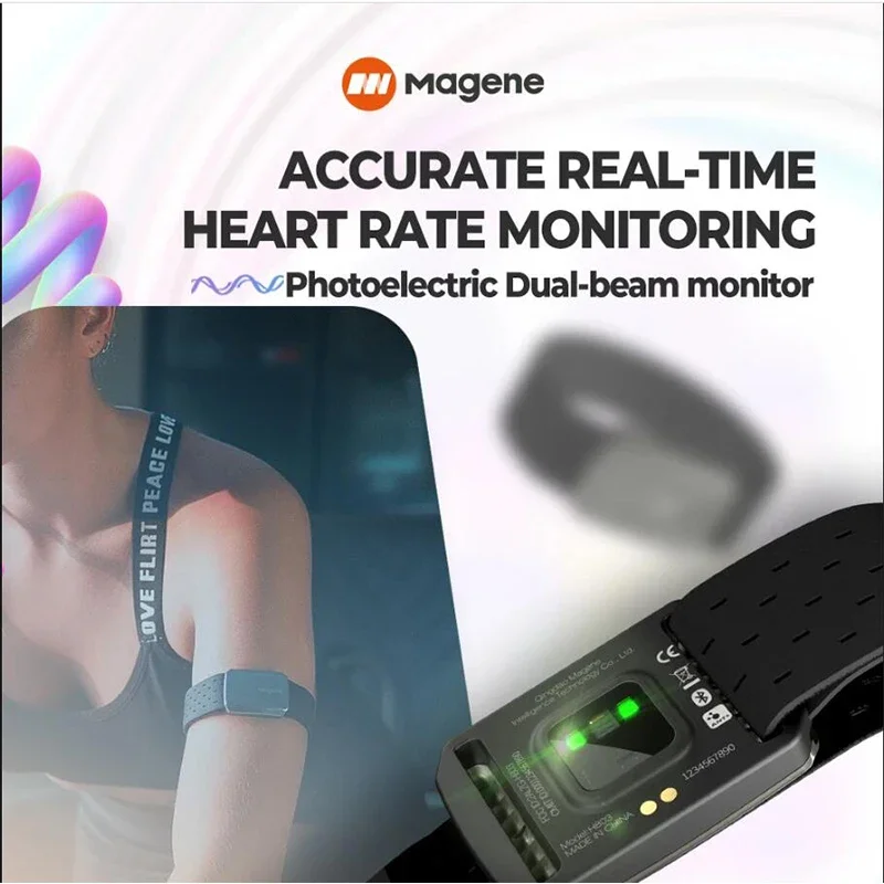 Magene H803 Heart Rate Monitor Sports Exercise Armband Heartbeat Tracker for Men Women Bluetooth ANT Heart Rate Tracker