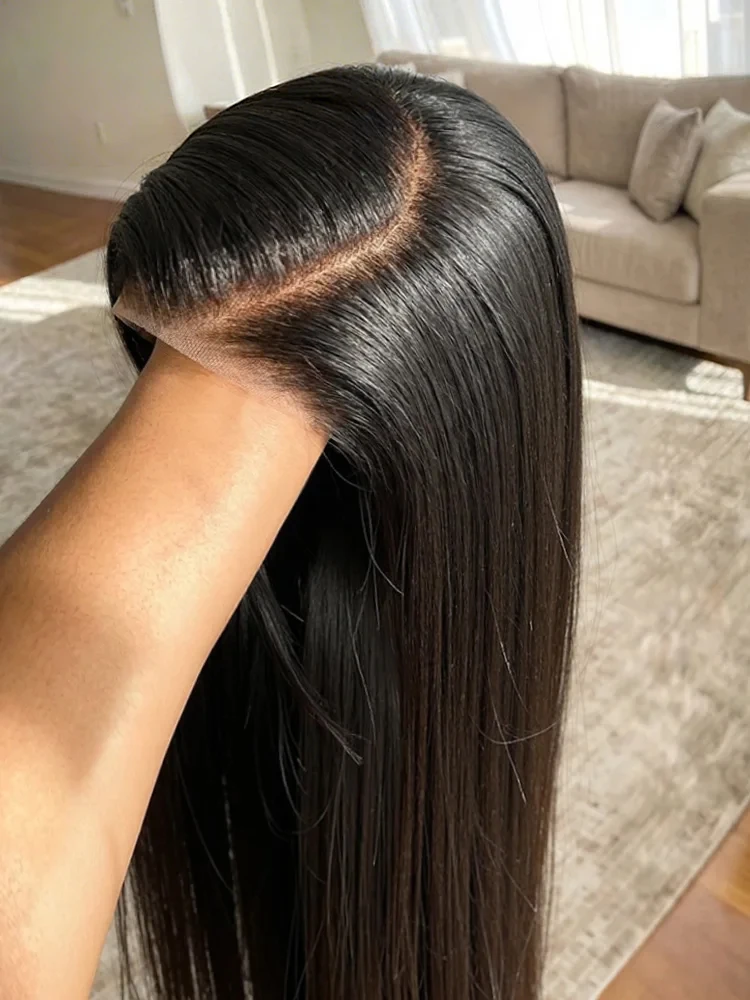 

Wear and Go Glueless Wigs Human Hair Pre Plucked Pre Cut 7x5 Bone Straight Lace Front Wigs Human Hair Wigs for Women No Glue Hd Lace Frontal Ready to Wear Wigs 250% Density 40Inch 100% Raw Original Vietnamese Wigs HD Lace Wig 13x6 Human Hair Female Sale