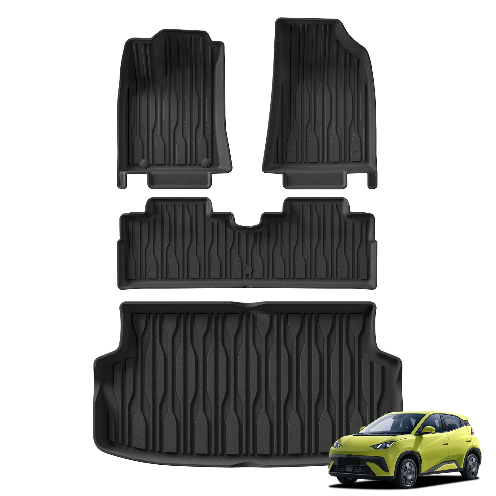 LUCKEASY Left/Right Drive for BYD Seagull/ATTO1 2025 Car Floor Mats Protective Pad Interior Accessories Waterproof Trunk Mat image 3