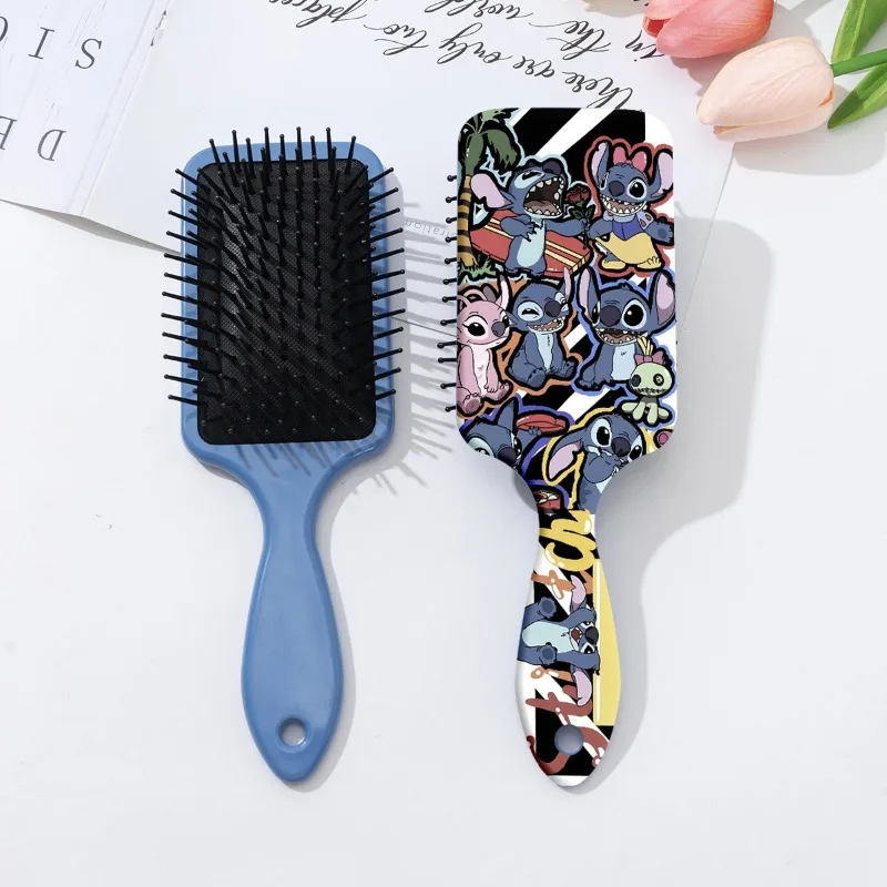 

New Disney Lilo & Stitch Hair Comb for Women Fashion Anime Hairdressing Massage Girls Air Cushion Comb Children Holiday Gifts