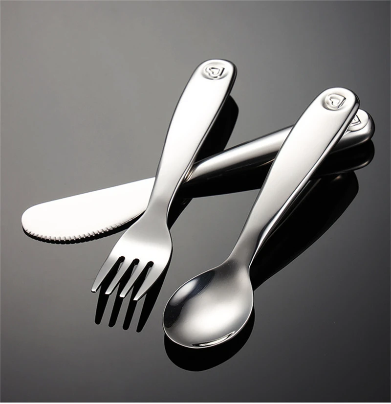 316 Stainless Steel Love Heart Cutlery Set for Children Western Spoon Fork Knife Dinnerware Sets Tableware Kitchen Utensils