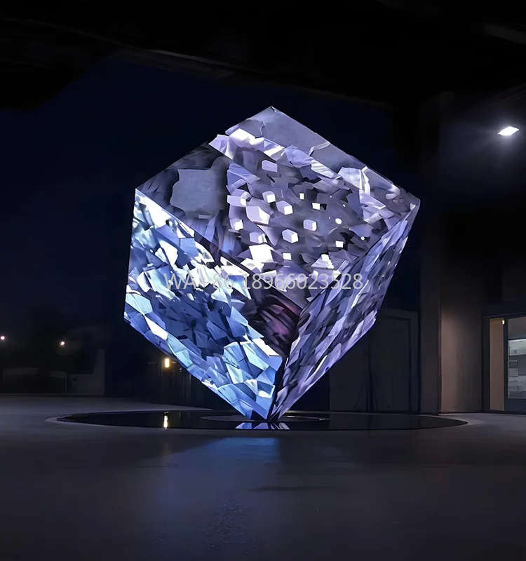 

P4mm Full Color Multi-Face Cube LED Display Screen Waterproof 8K Sunlight Readable Indoor/Outdoor Advertising Video Wall for