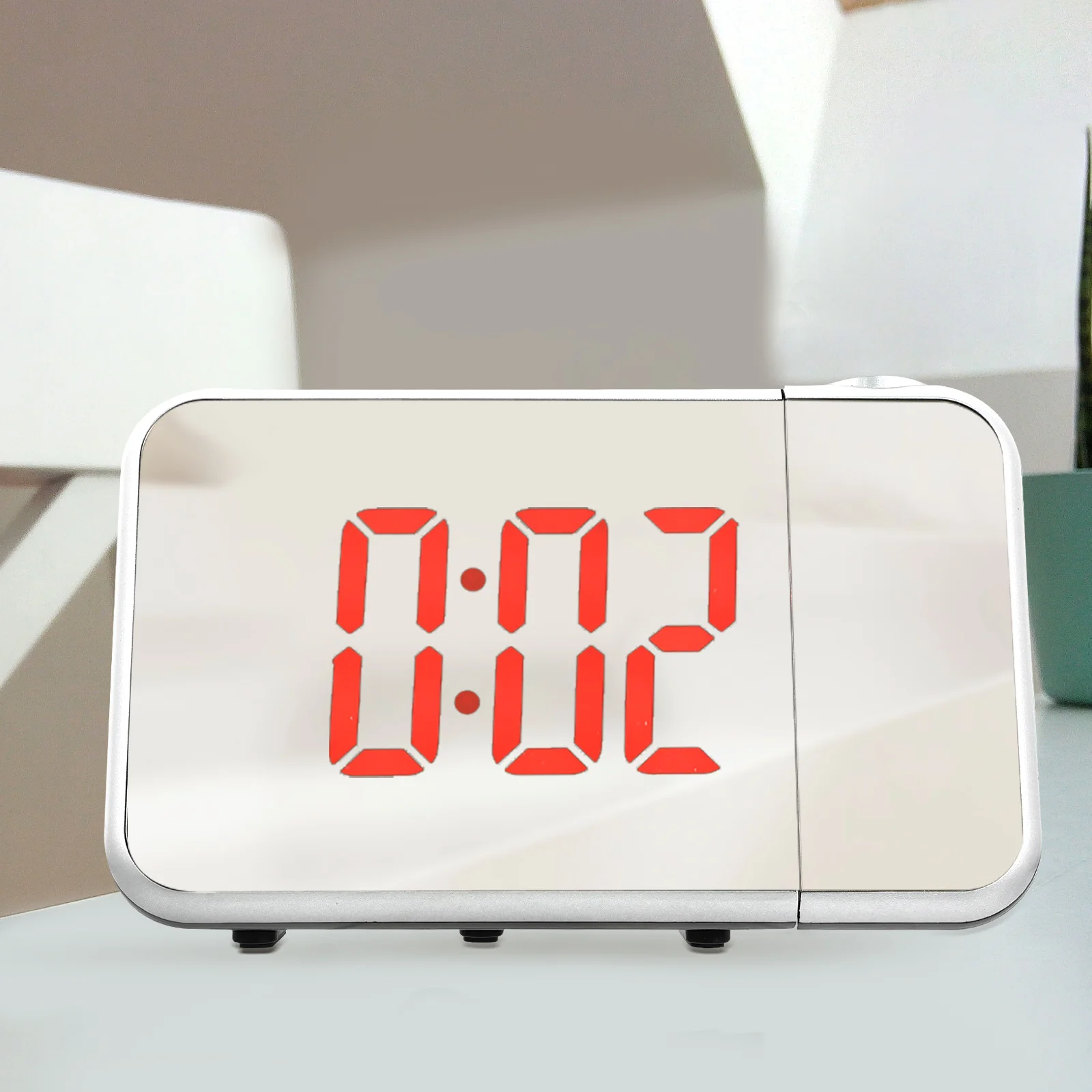 

1 set Plastic Projection Clock for Bedroom Living Room Office Digital Clocks Stable Digital Alarm Clock Base Multiple Functions