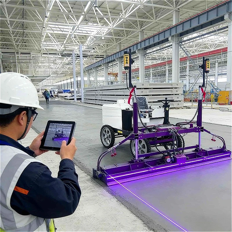 High Precision Laser Guided Screed Concrete Floor Leveling System Automatic Leveling Machine Customized Production Service Sale
