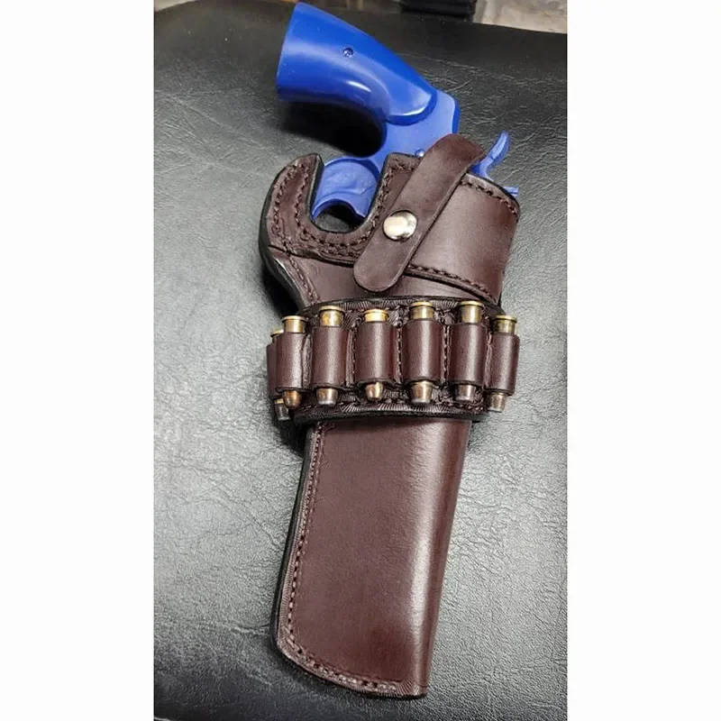 Steampunk Old Wild West Cowboy Western Revolver Holster Gunslinger Cosplay Costume Gun Cartridge Bullet Belt Bag For Colt Python