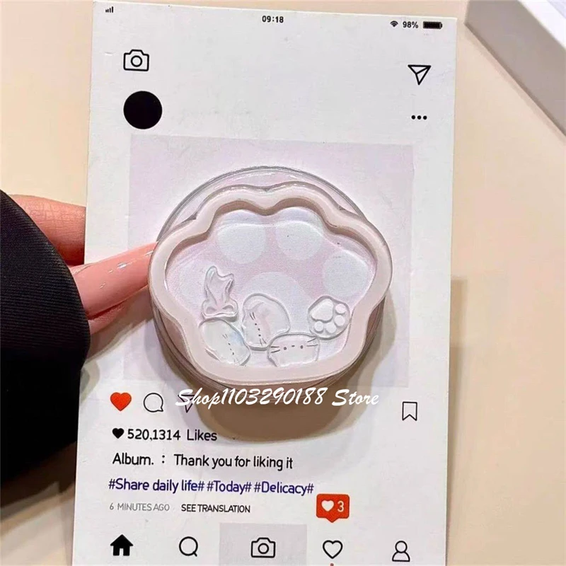 

Korean Cute Cat Paw Shake Magnetic Phone Holder Grip Tok Griptok Phone Stand Holder Support For iPhone For Pad Magsafe Smart Tok