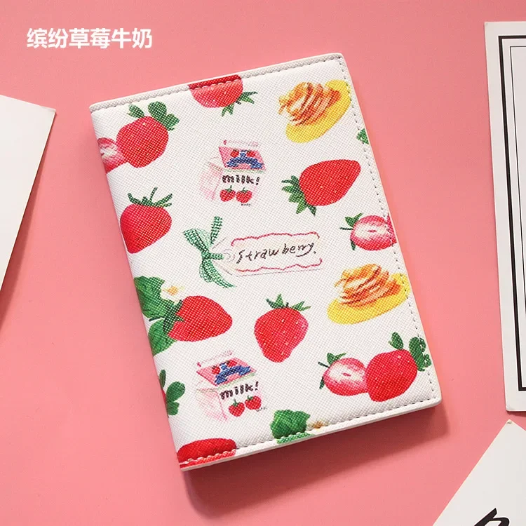 Cartoon Fruit Pattern Passport Cover Waterproof Passport Passport Clip ID Bag