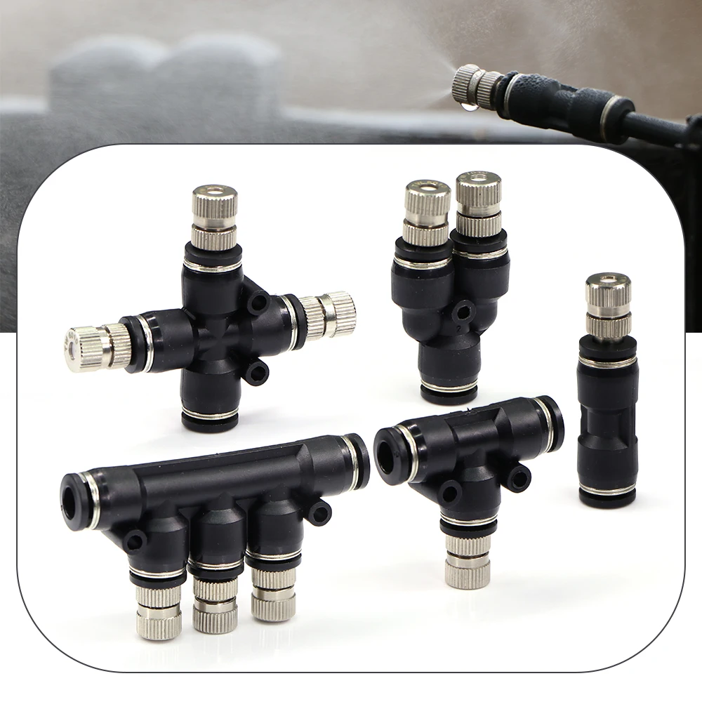 

5-type 0.15-0.8mm Low-pressure Misting Nozzles Quick Insert Slip Lock Fine Atomization Sprayer DIY Garden Irrigation Accessories