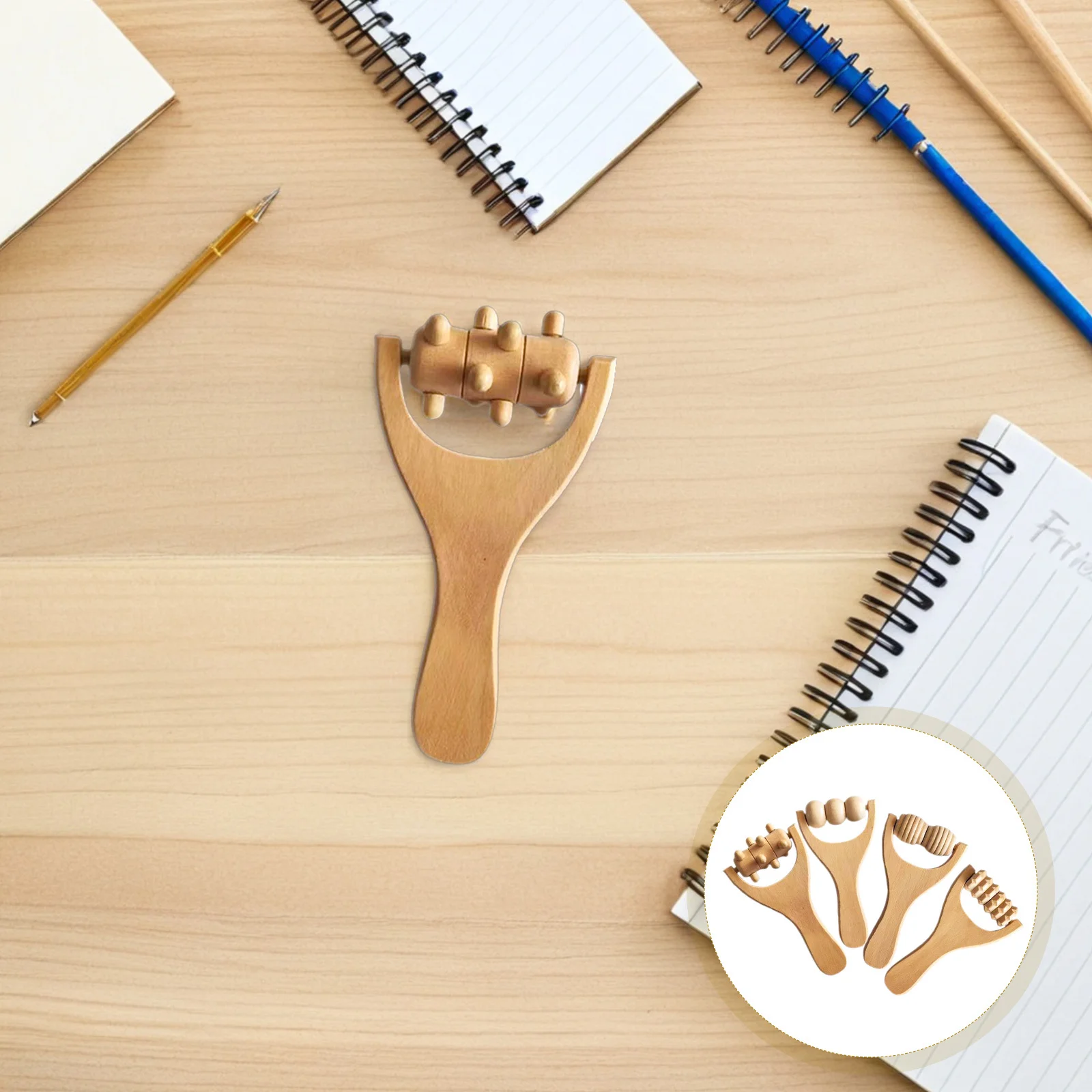 

4Pcs Wood Massage Tools Natural Wooden Roller for Full Body Relaxation Neck Shoulder Back Foot Hand Muscle Pain Relief Device