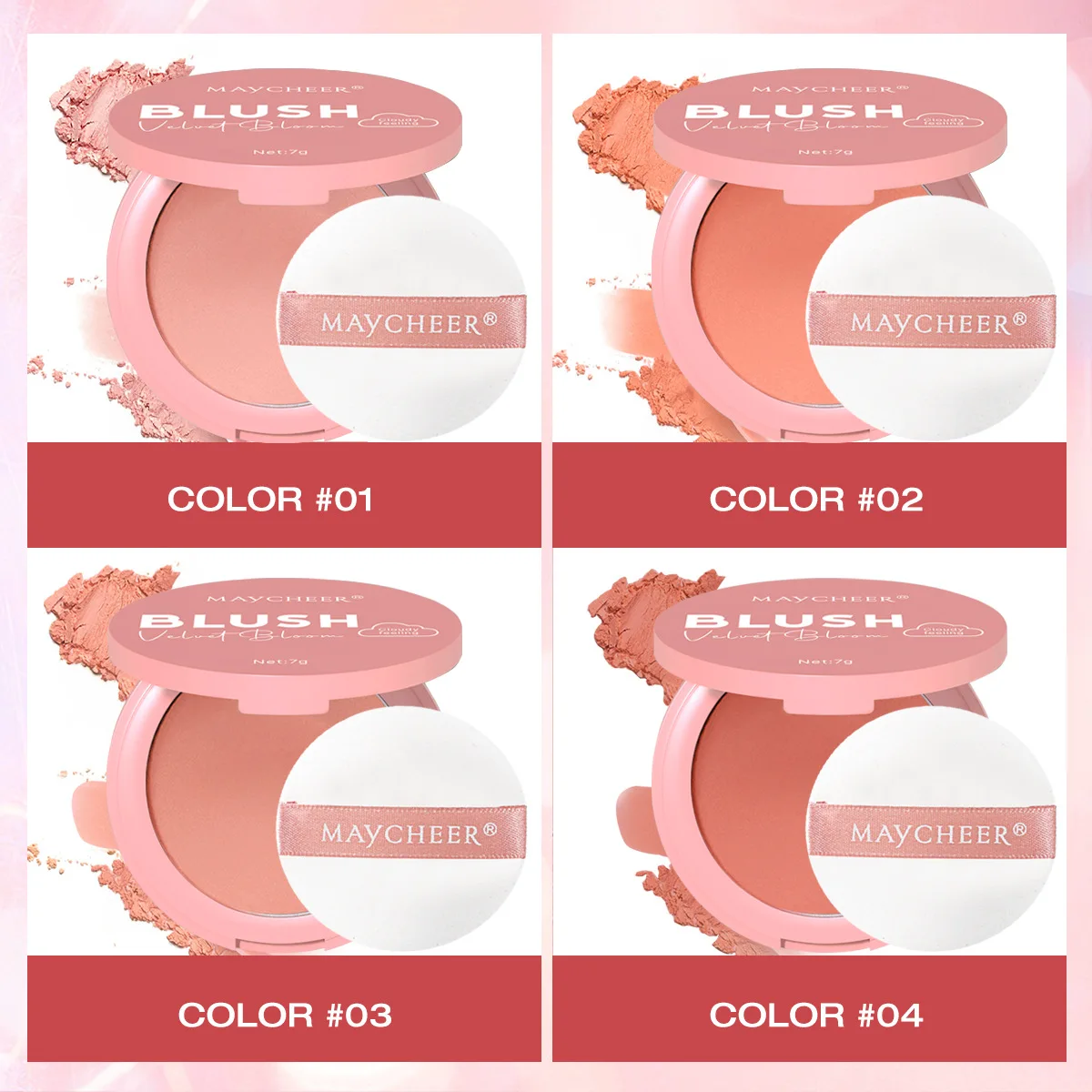 7g Soft Focus Nebbia Impostazione Polvere Trucco Controllo olio Tonalità in polvere Blush Ombretto a lunga durata, migliora la carnagione