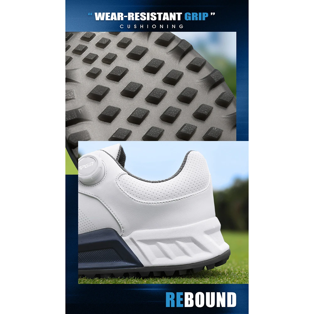 PGM XZ445 Golfschuhe Herren, gepolsterte, stoßdämpfende Sportschuhe, wasserdichte Golfschuhe mit Schnürsystem. – Detail 12