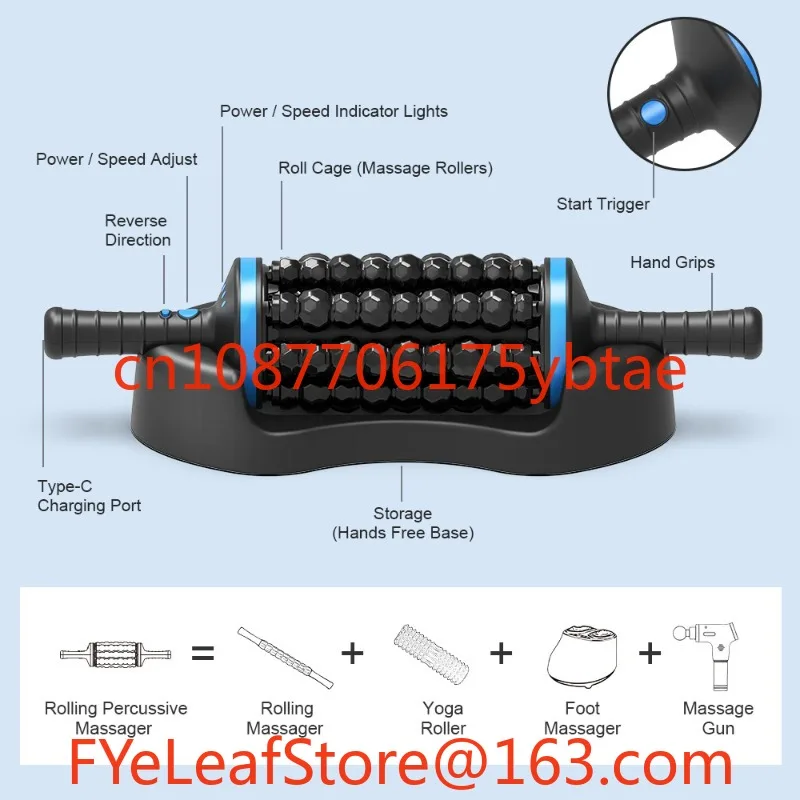 Schnurloses 360-Rollen-Tiefrollen entspannt Muskeln und Körper