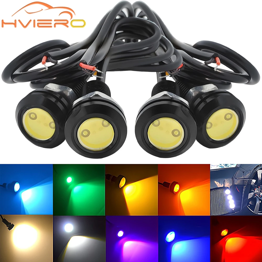 75X Car Motorcycle Light Reverse Backup Parking Turn Signal Fog Brakes Lamp 18mm 9W DC 12V Eagle Eye Lantern Daytime Running DRL