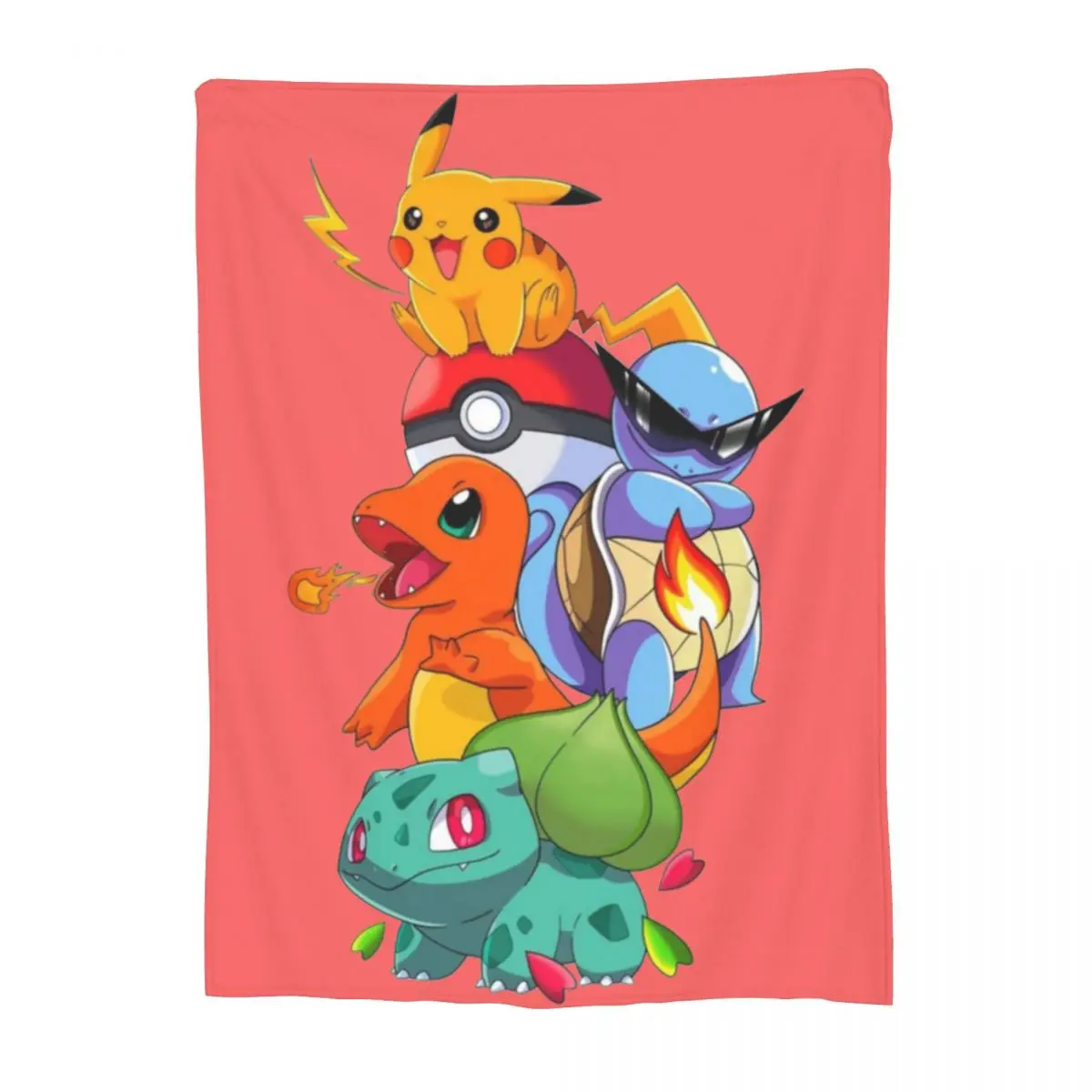 أريكة مخصصة الصوف P-Pikachus الكرتون رمي بطانية دافئة الفانيلا البطانيات لغرفة النوم مكتب الأريكة المفارش