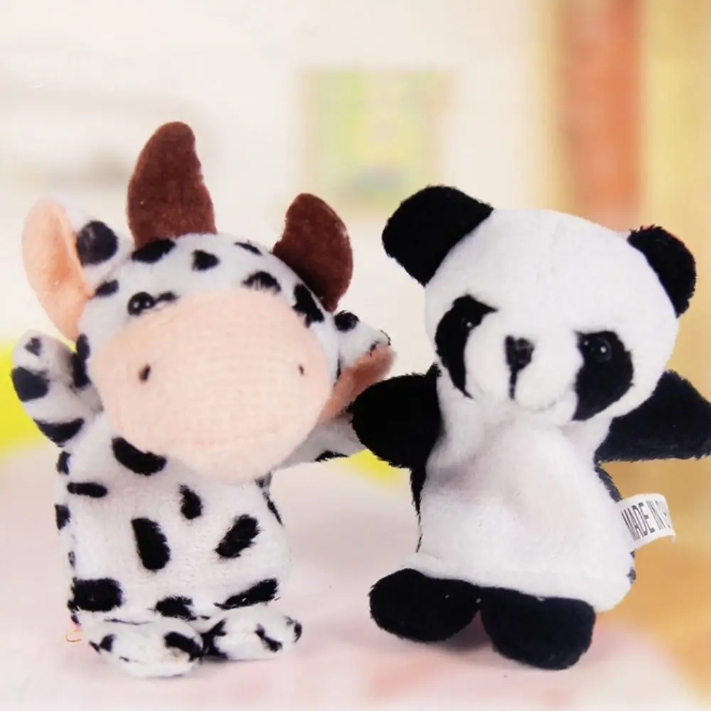 漫画親子子供のハンドパペット犬ネズミ動物パペットひよこウサギの指人形ストーリーテリング