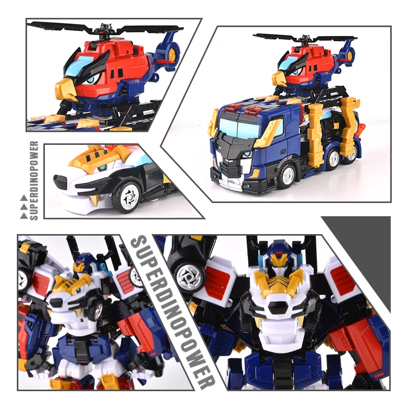 3 IN 1 Super Dino Mini Force Transformation หุ่นยนต์ของเล่นตัวเลขการกระทำ Mini Force X Deformation เครื่องบินของเล่น